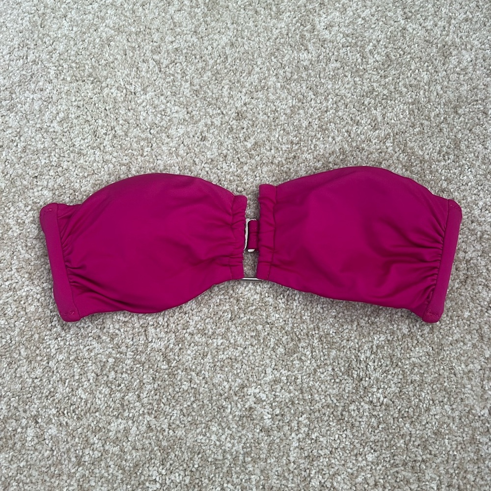 Pink bikini top bandeau